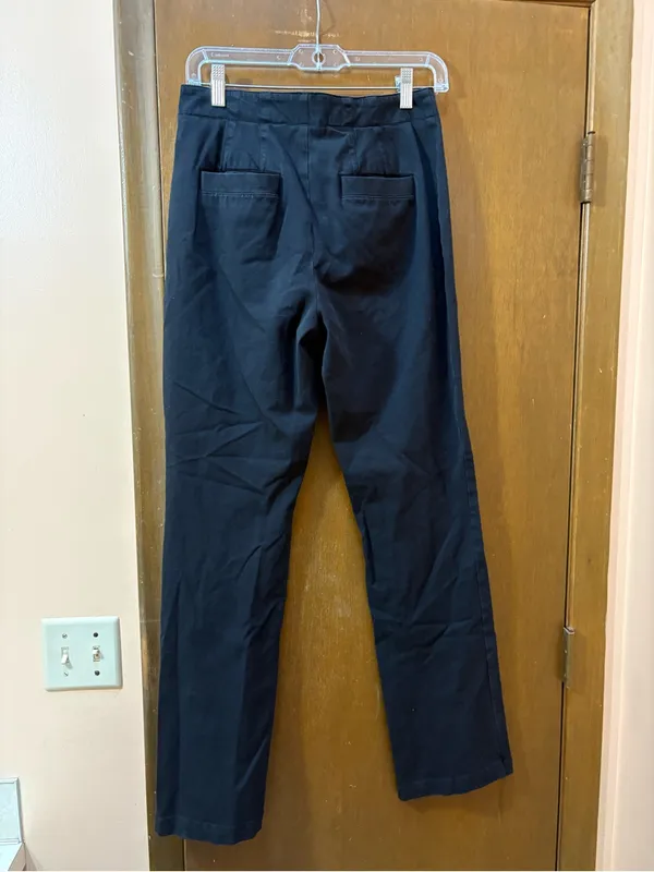 Anthropologie Maeve Black Straight Leg Trousers - Image 3