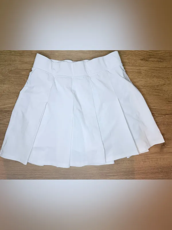 Abercrombie & Fitch White Tennis Skirt with Built-In Shorts Athletic Pleated S - Image 7
