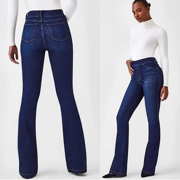 SPANX Flare Jeans‎ Midnight Shade Large - Image 2