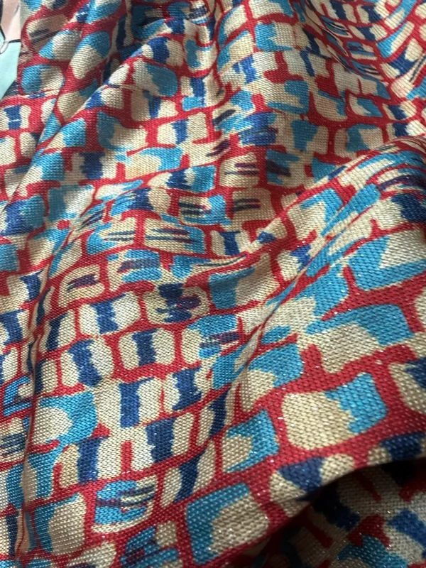 NWT Tuckernuck Natasha mosaic tile v neck maxi dress metallic Large - Image 6