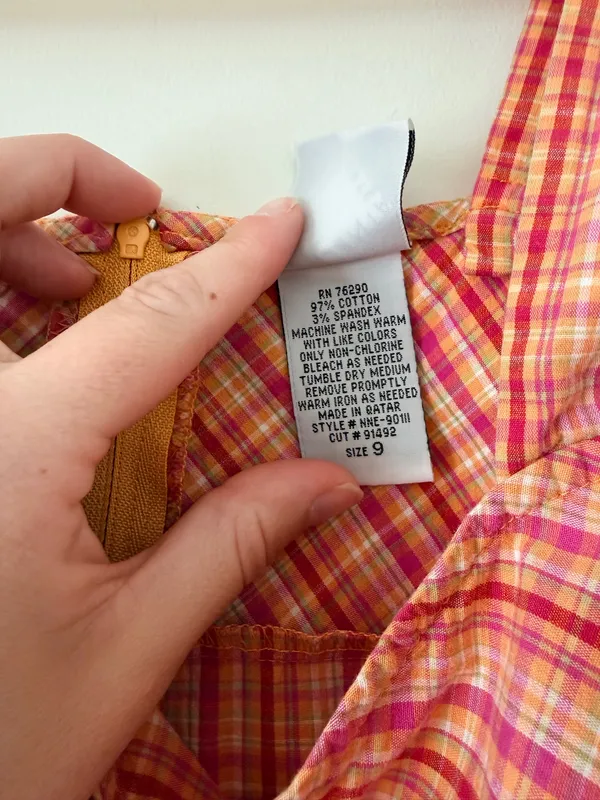 California Concepts Vintage 90s Y2k Pink Plaid Mini Dress - Image 5