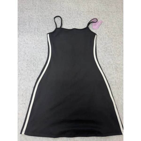 Wild Fable ButterBliss Black Mini Dress White‎ Side Stripe XS 331081166 - Image 2