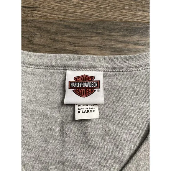 Womens harley davidson group long sleeve v neck‎ shirt Cut-N-Shoot Texas size XL - Image 4
