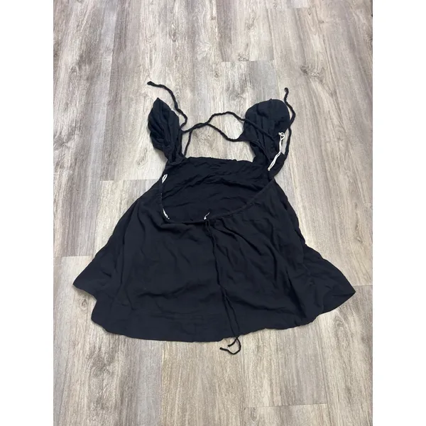 Free People Endless Summer Marina Tie Back Cotton Babydoll Dress Black Size XS - Image 9