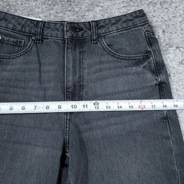 Zara Signature 90s Wide Leg Jeans Gray Denim High Rise US Size 6 EU 38 Slim Fit - Image 10