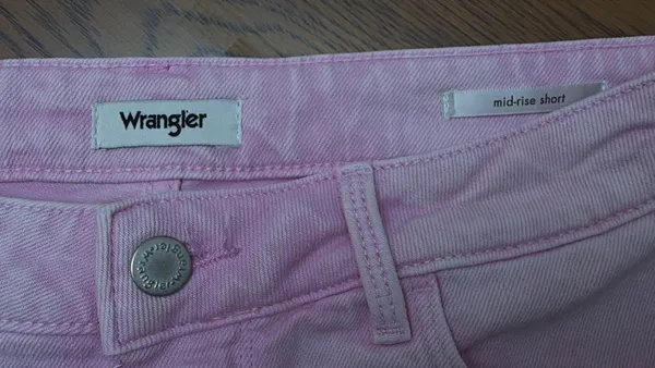 Wrangler Pastel Pink Denim Cutoff Shorts - Image 2