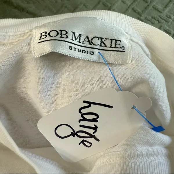 Bob Mackie Studio Vintage White Star T-Shirt - Image 4