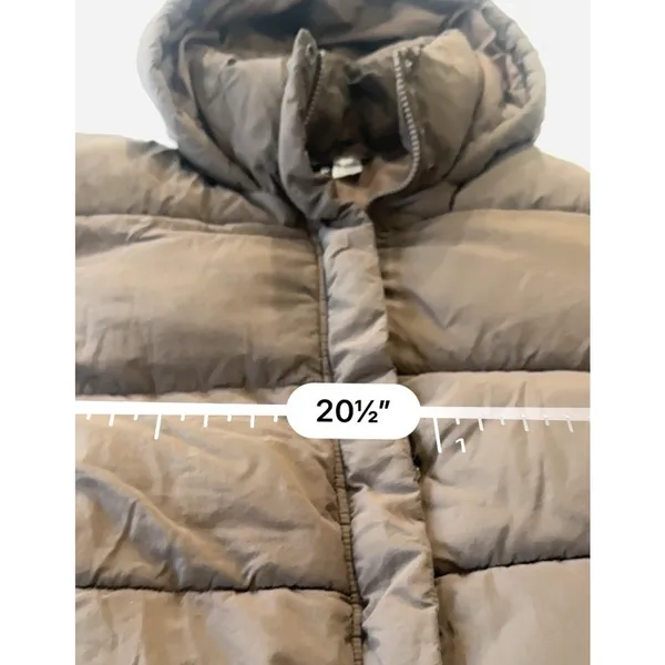 HM Ultralight Hooded Puffer Jacket Womens Small Chocolate Brown Quilted Coat - Image 12