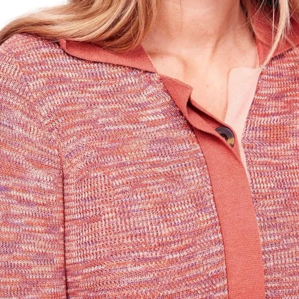 NWT Free People Making Memories Cropped Henley Sweater Size Medium Terra Cotta - Image 8