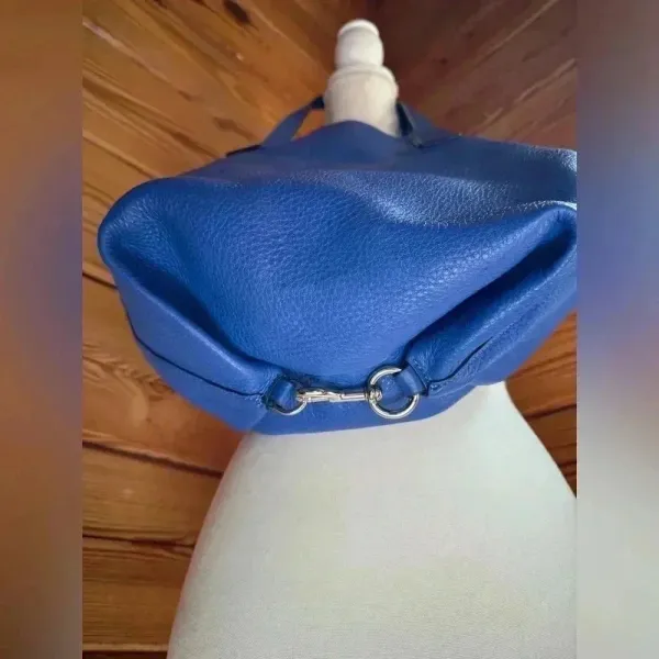 Marc Jacobs Wingman Tote Reversible Leather Tote in blue or yellow size XL - Image 6
