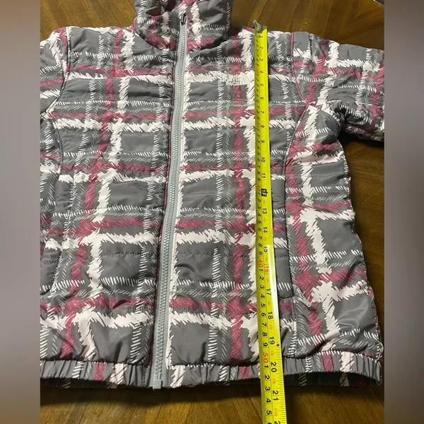 THE NORTH FACE Full Zip Puffer Ski Winter Jacket Plaid Outdoors Snow Size XS - Image 4