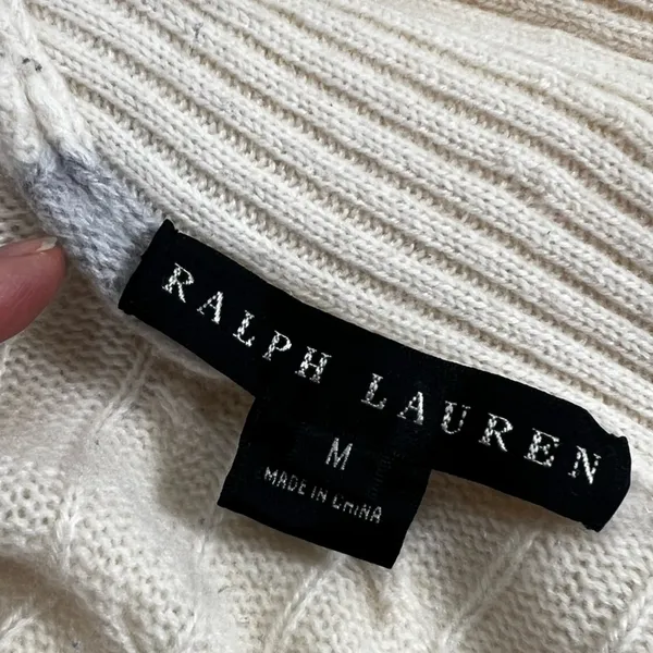 Ralph Lauren Black Label Circle Cable Knit Cardigan 100% Cashmere - Image 5