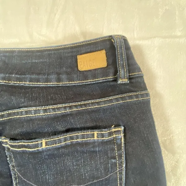Paige Jeans Hidden Hills Women's‎ 30x29.5 Mid Rise Dark Wash Flared Slimming - Image 10
