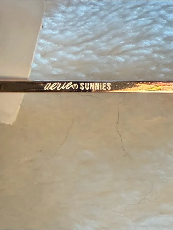 Aerie Sunnies So Fly Gold-Tone Aviator Sunglasses NEW - Image 5
