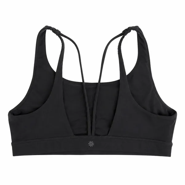 Athleta L Sports Bra Exhale A-C Black Low Impact Support Soft Yoga Active 486376 - Image 3