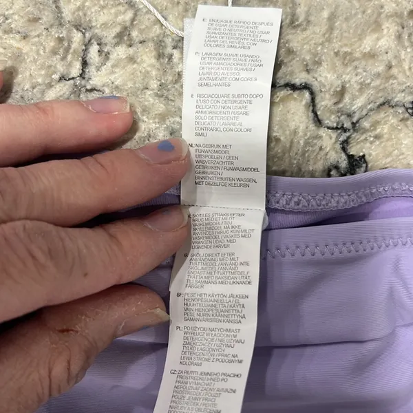NEW CUPSHE Lace-Up Top & High-Waist Bottoms 2-Pc Bikini, Lavender, Size Small - Image 11