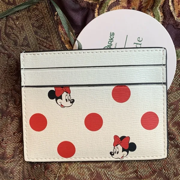 Authentic KATE SPADE LImited Edition leather dots Disney card case - Image 6