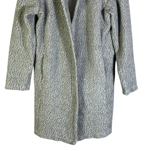 A‎ NEW DAY Textured Knit Open Front Long Sleeve Coatigan Jacket Womens M Gray - Image 4