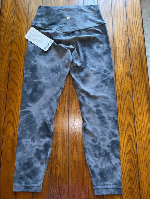 Lululemon Align High Rise 25” Diamond Dye Pitch Grey Graphite Grey Size 8 NWT - Image 2