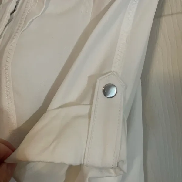 NWT White‎ House Black Market Chic Women's White Utility Jacket - Image 3