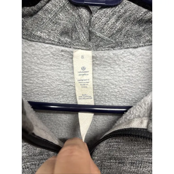 Womens Size 8 Lululemon Scuba Hoodie Gray - Image 2