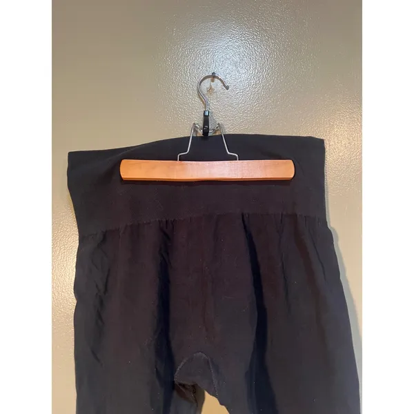 Women's Athletic Short Bike Short Black Pull On High Rise 9" Inseam Stretch Flaw - Image 6