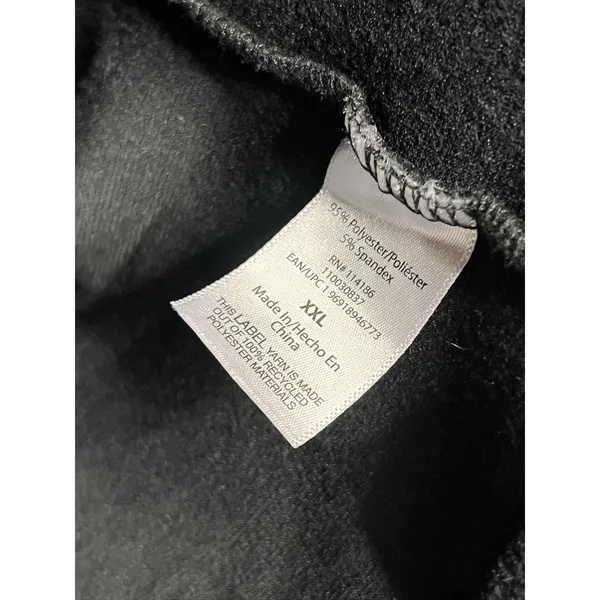 Juicy Couture Velour Rhinestone Zip Up Hoodie Women's XXL Black Y2K - Image 5