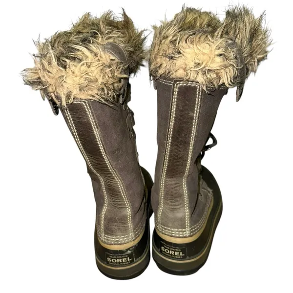 Sorel Joan of Arctic Waterproof Winter Boots Quarry‎ & Black Size 6 - Image 4
