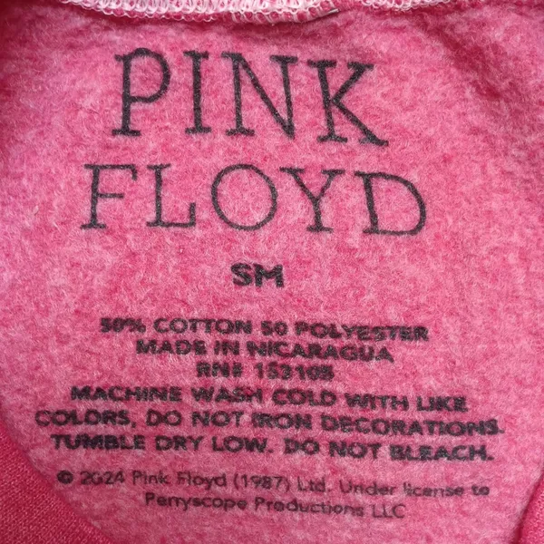 Pink Floyd Oversized Sweatshirt Crewneck Fleece Women's Size SMALL New NWT - Image 3