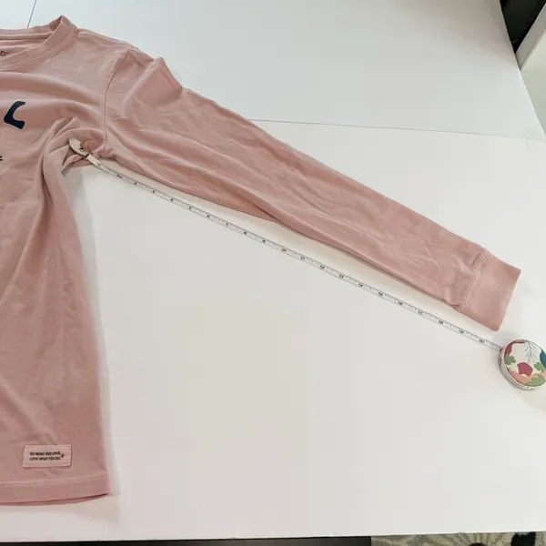 Life is Good Pink Snowman Chill Crew Neck Long Sleeve Crusher‎ Tee LARGE - Image 6