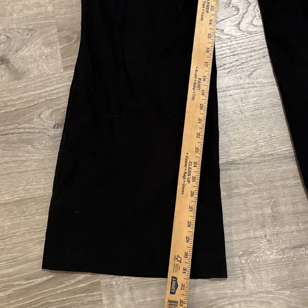 Maeve Anthropologie Naomi Wide Leg Trousers Pants Linen Blend Mid Rise‎ Black 12 - Image 7