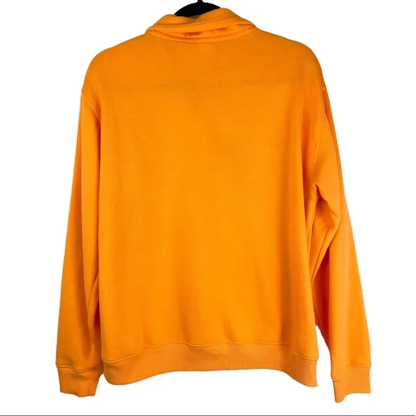 PINK Victoria’s Secret Orange Spellout Quarter Zip Sweatshirt Sz Medium - Image 3