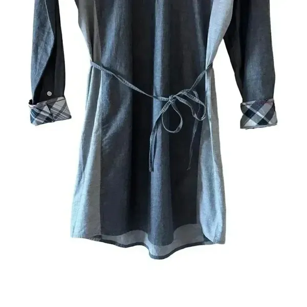 Kuhl Kiley Vintage Indigo Sail Blue Chambray Denim Tie Waist Dress SZ S #1848 - Image 9