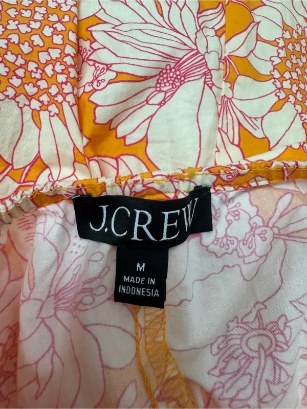 EUC J.Crew Tie Front Cotton Poplin Midi Dress - Image 6