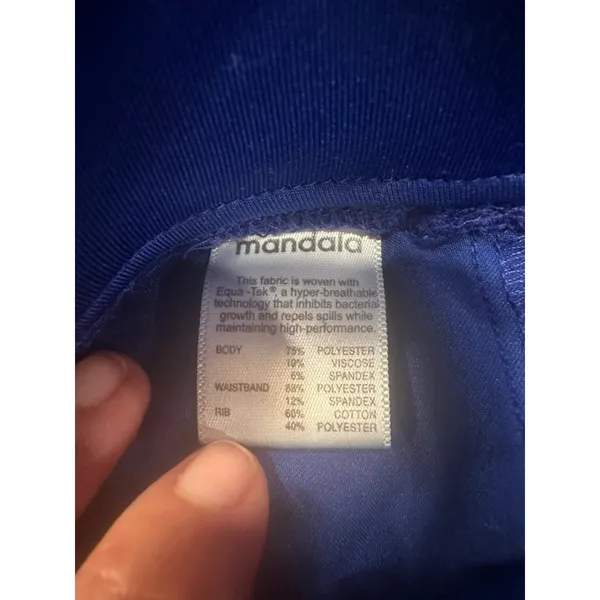 Mandala Royal Blue Jogger Scrub Pants | Size M | New Without Tags - Image 6