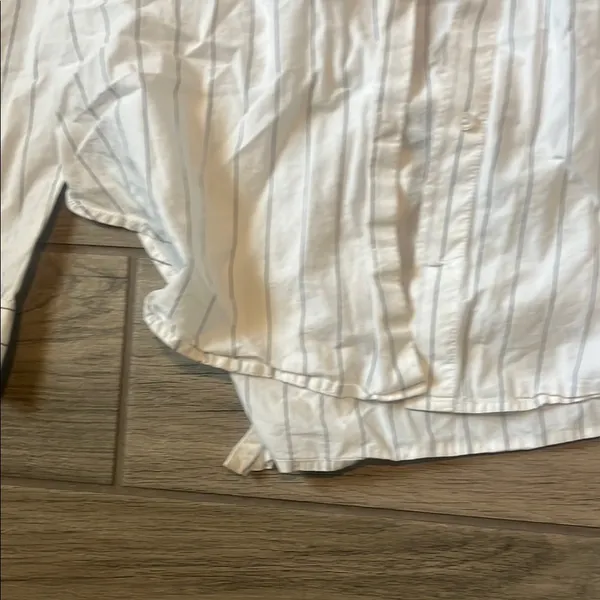Madewell White Long Sleeve Mandarin Collar Shirt - Image 6