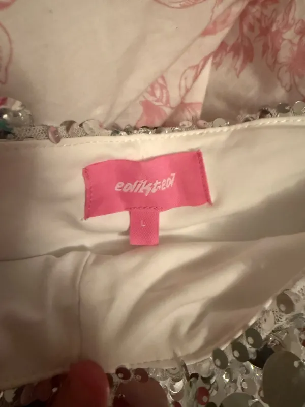 Edikted silver micro shorts - Image 3