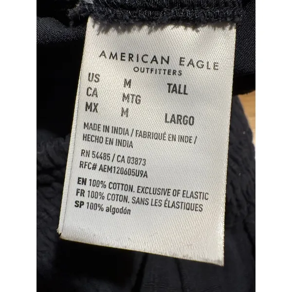 American Eagle Romper Black Gauze Cutout Tie Front Pockets Casual Medium Tall - Image 8