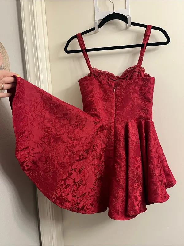 Babyboo Emelie Playsuit Mini Dress in Red Size Small - Image 7