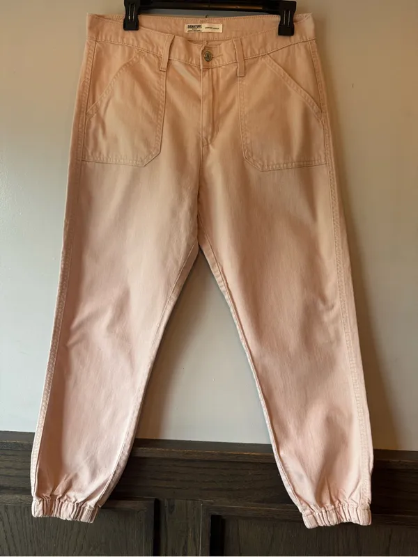 Signature by Levi Strauss Pink Mid-Rise Slim Fit Everyday Jogger sz 28 - Image 4