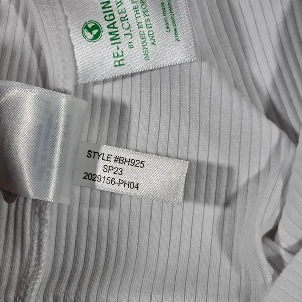 J. Crew New‎ favorite tank top in vintage rib White S NWT - Image 5
