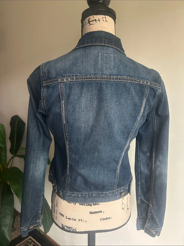 GAP 1969 Distressed Denim Jacket Size XS - Image 8