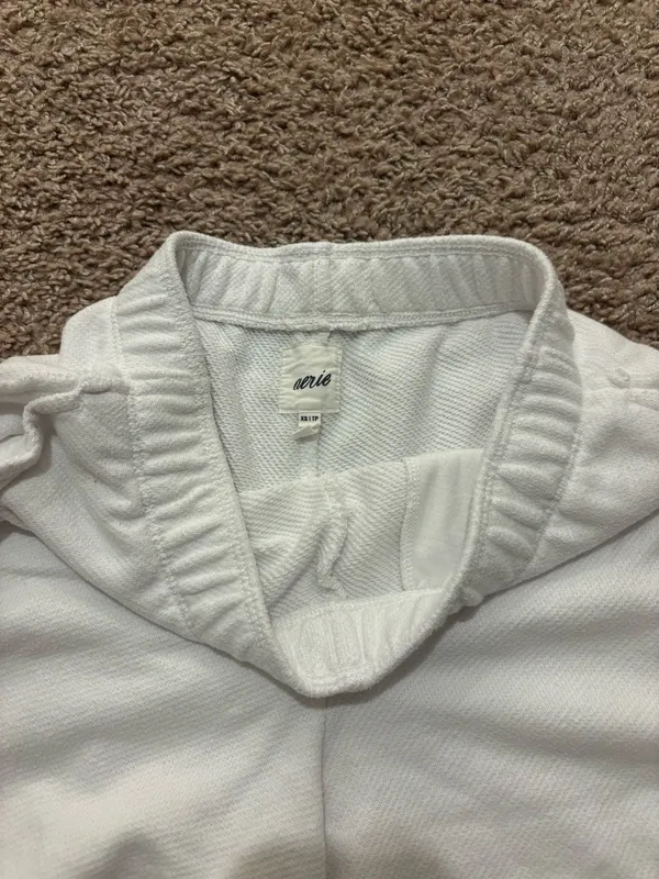 Aerie Sweat Shorts White - Image 2