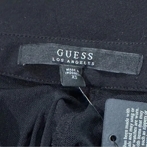 NEW Guess Mesh Long Sleeve Black Mock Neck Romper Women’s XS - Image 5