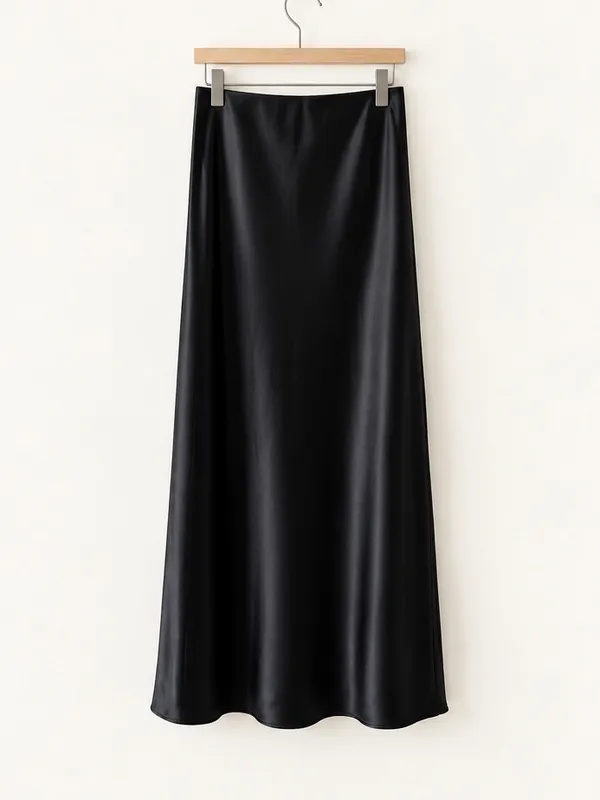 Renee C. Black Draped Satin Strapless Flowy Midi Dress Elegant Size Small Party - Image 6