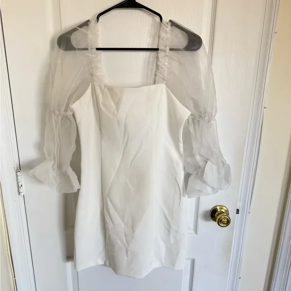 Amanda Uprichard NEW Tia Puff Sleeve Dress - Image 3