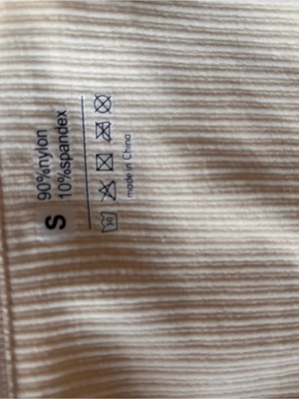 Amazon Cream Ribbed One-Piece athletic Romper - Image 2