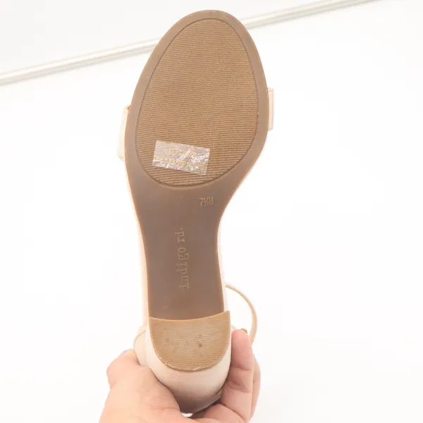 Indigo Rd Bradlee Beige Faux Suede Block Heel Ankle Strap Sandals Mens 7.5M - Image 9