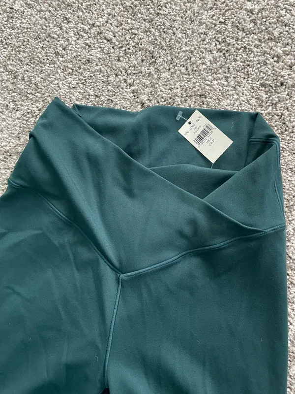 Dark Green Aerie Flare Leggings - Image 2