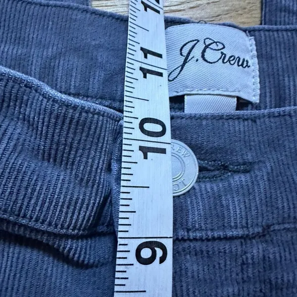 J. Crew vintage slim straight gray corduroy pants 29 women’s - Image 9